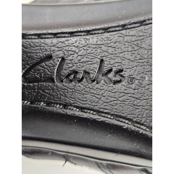 Clarks Bendables Womens Shoes Leather Slip-On Mule Clogs Buckle Size 7M Black - Picture 9 of 10